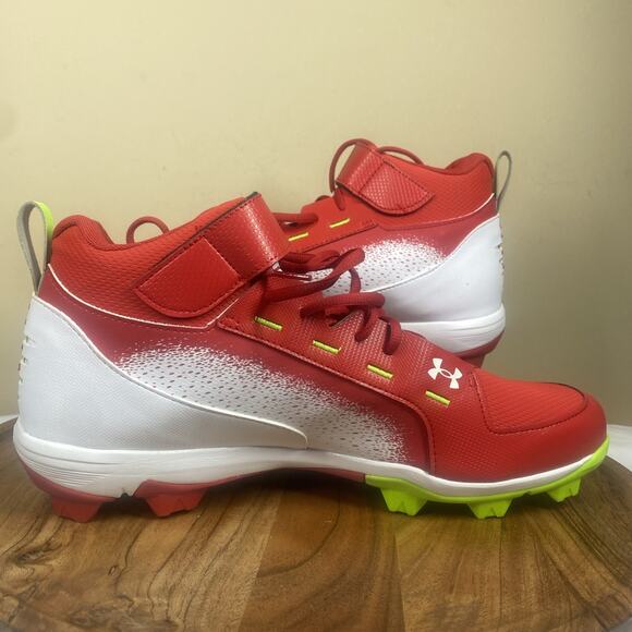 Under Armour Harper 6 Mid Mens White‎ And Red Size 13 Baseball Cleats main image 7